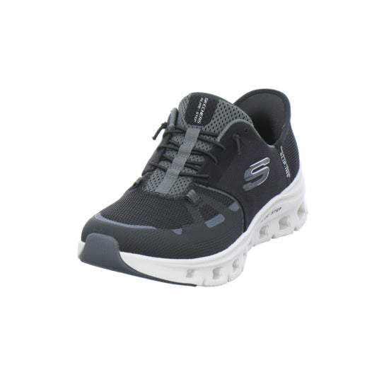 Skechers Glide Step Schnürhalbschuhe Schwarz - 360° Ansicht