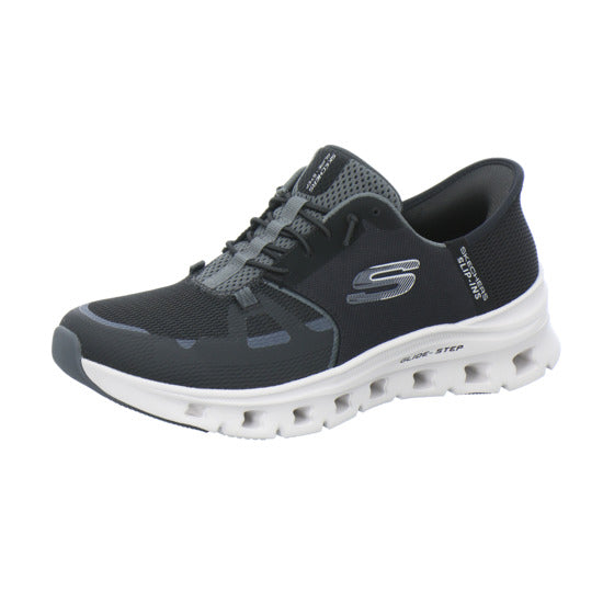 Skechers Glide Step Schnürhalbschuhe Schwarz - 360° Ansicht