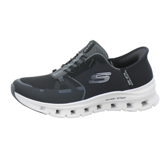 Skechers Glide Step Schnürhalbschuhe Schwarz - 360° Ansicht