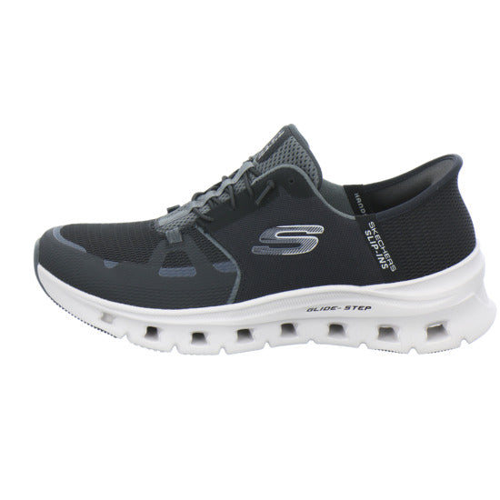 Skechers Glide Step Schnürhalbschuhe Schwarz - 360° Ansicht