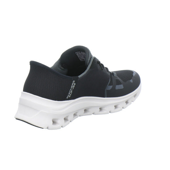Skechers Glide Step Schnürhalbschuhe Schwarz - 360° Ansicht