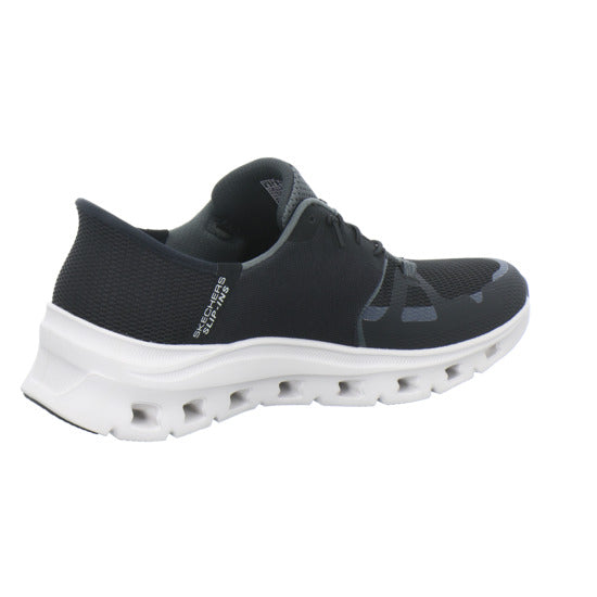 Skechers Glide Step Schnürhalbschuhe Schwarz - 360° Ansicht