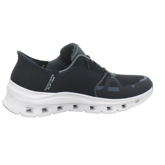 Skechers Glide Step Schnürhalbschuhe Schwarz - 360° Ansicht