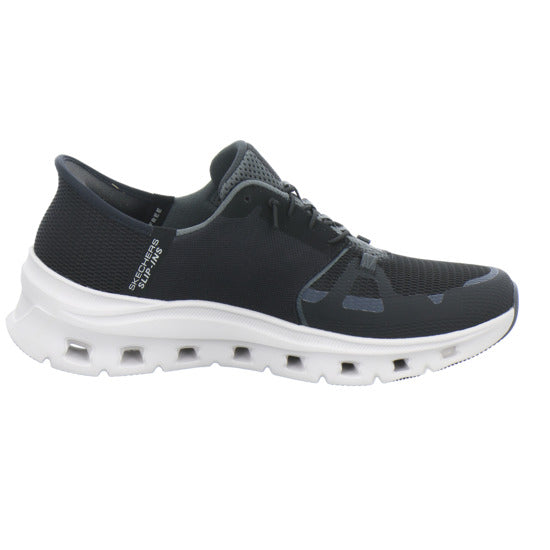 Skechers Glide Step Schnürhalbschuhe Schwarz - 360° Ansicht