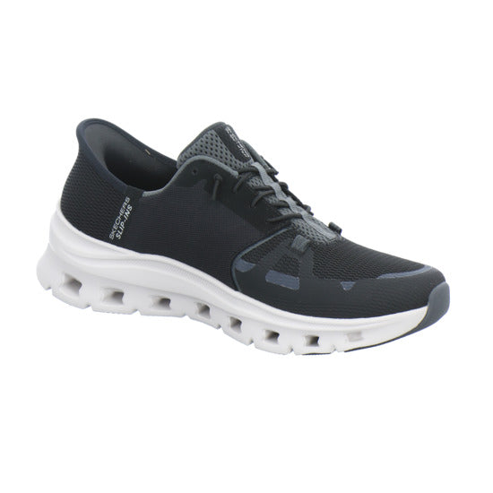 Skechers Glide Step Schnürhalbschuhe Schwarz - 360° Ansicht