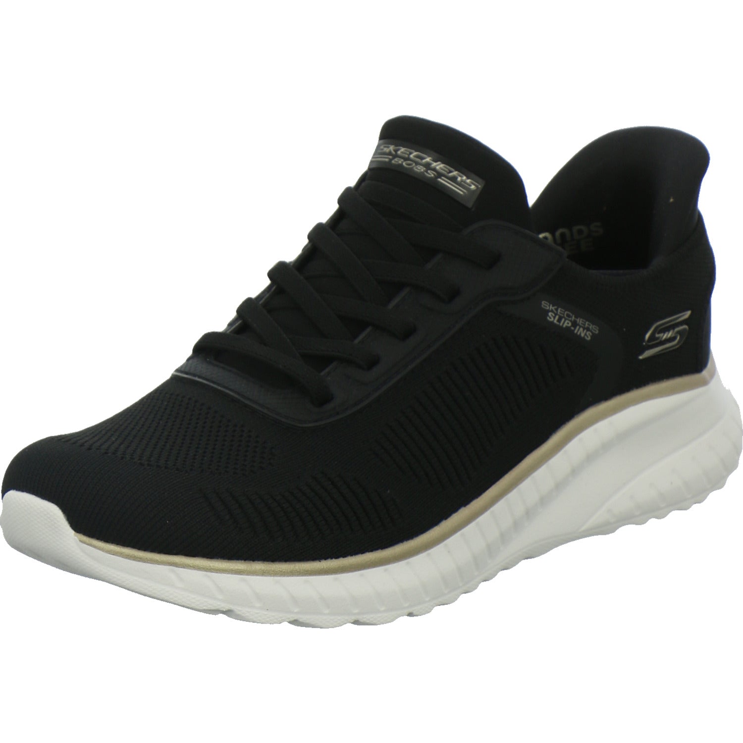 Skechers Sneaker Damen SLIP INS BOBS Schwarz-kombi