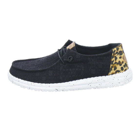 Hey Dude Sneaker Damen Wendy Wildcat Schwarz-kombi