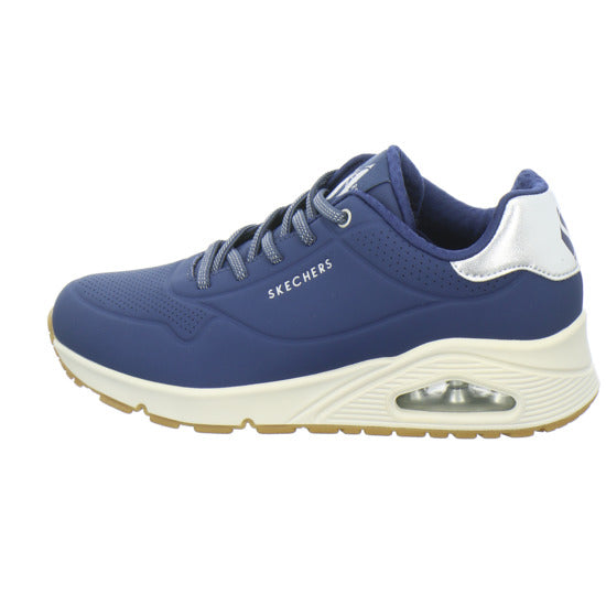 Skechers UNO SHIMMER AWAY Schnürhalbschuhe Dunkelblau - 360° Ansicht