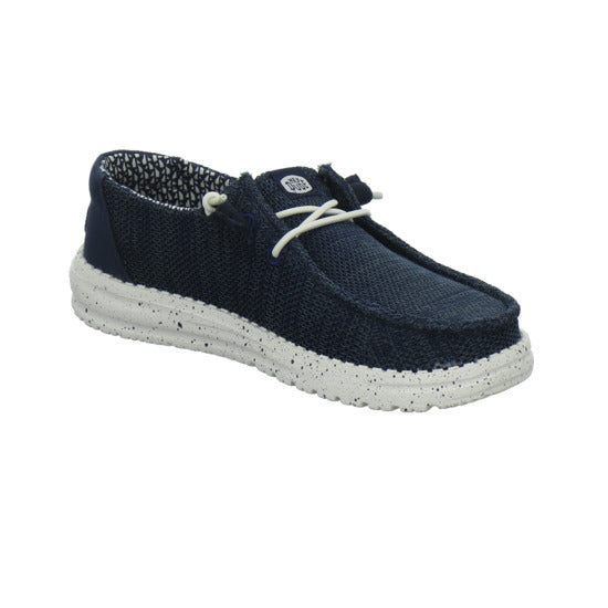 Hey Dude Wendy Stretch Socks Schnürhalbschuhe Dunkelblau - 360° Ansicht