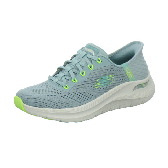 Skechers ARCH FIT SLIP INS Schnürhalbschuhe Hellblau - 360° Ansicht