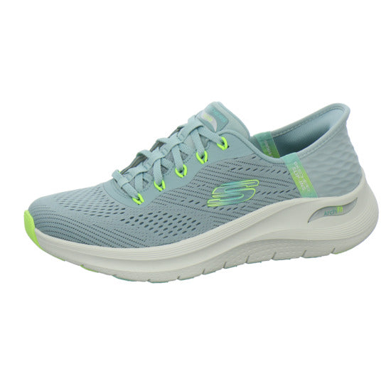 Skechers ARCH FIT SLIP INS Schnürhalbschuhe Hellblau - 360° Ansicht