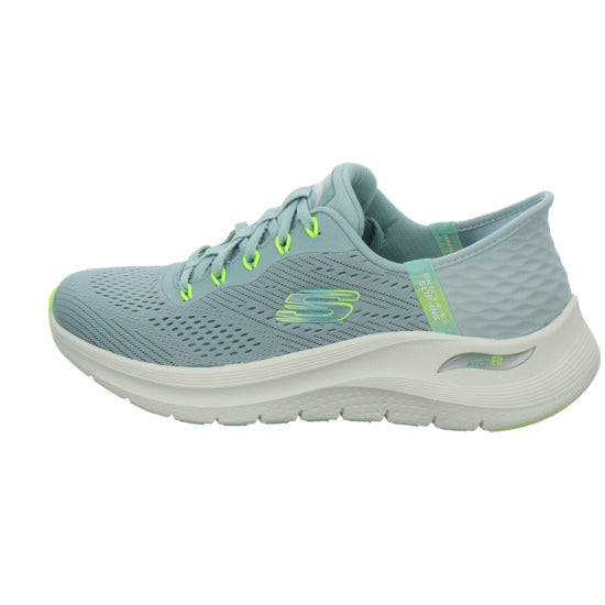 Skechers ARCH FIT SLIP INS Schnürhalbschuhe Hellblau - 360° Ansicht
