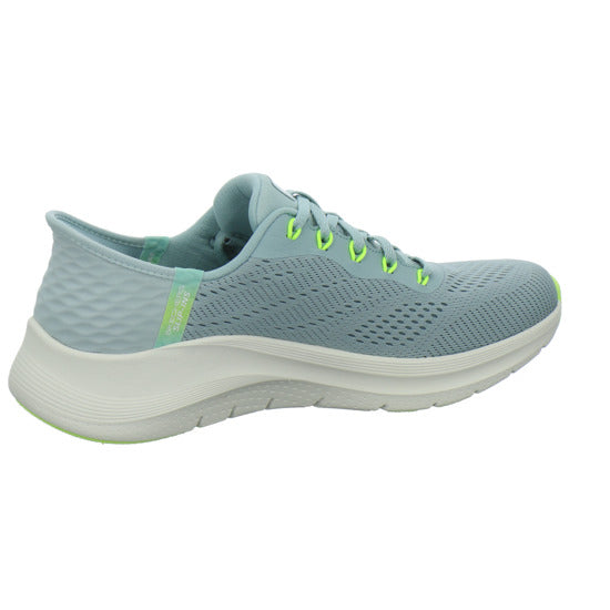 Skechers ARCH FIT SLIP INS Schnürhalbschuhe Hellblau - 360° Ansicht
