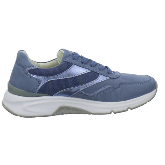 Gabor Comfort Rolling Soft Schnürhalbschuhe Hellblau - 360° Ansicht