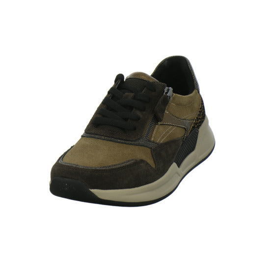 Gabor Comfort Rolling Soft Schnürhalbschuhe Braun-kombi