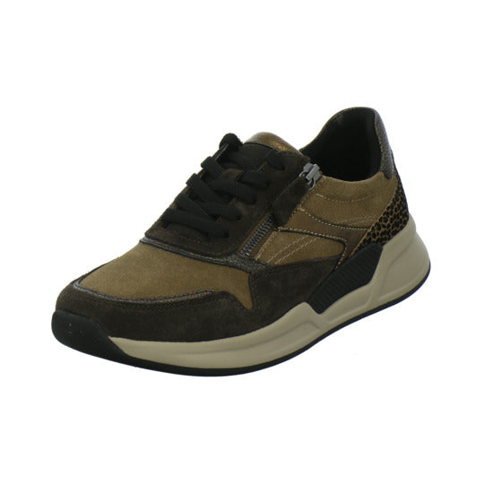 Gabor Comfort Rolling Soft Schnürhalbschuhe Braun-kombi