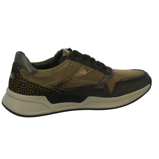 Gabor Comfort Rolling Soft Schnürhalbschuhe Braun-kombi