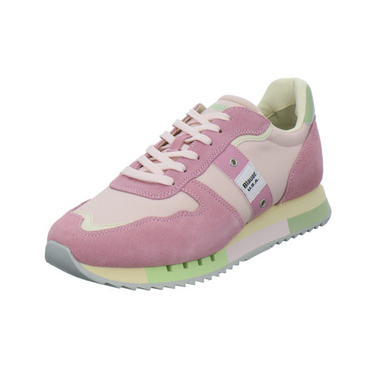 Blauer Schnürhalbschuhe Rosa - 360° Ansicht