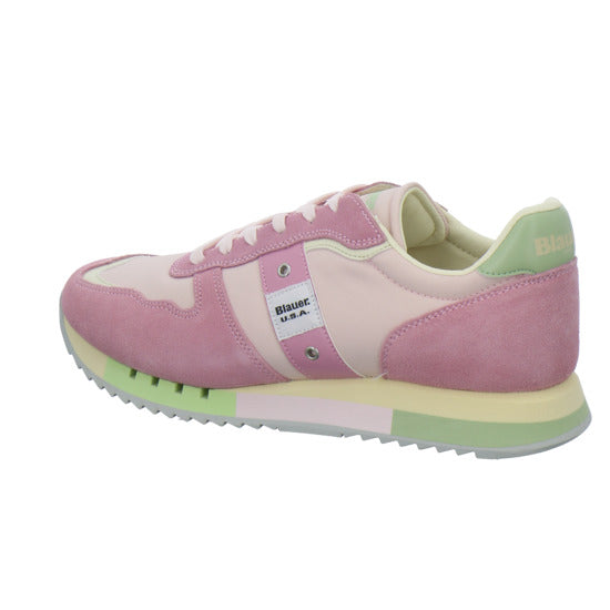 Blauer Schnürhalbschuhe Rosa - 360° Ansicht