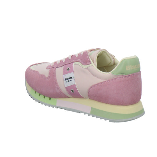 Blauer Schnürhalbschuhe Rosa - 360° Ansicht