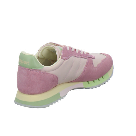 Blauer Schnürhalbschuhe Rosa - 360° Ansicht