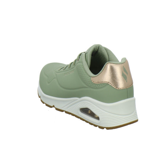 Skechers UNO SHIMMER AWAY Schnürhalbschuhe Hellgrün - 360° Ansicht