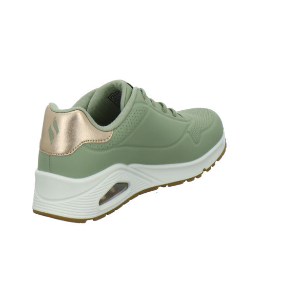 Skechers UNO SHIMMER AWAY Schnürhalbschuhe Hellgrün - 360° Ansicht
