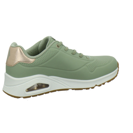 Skechers UNO SHIMMER AWAY Schnürhalbschuhe Hellgrün - 360° Ansicht