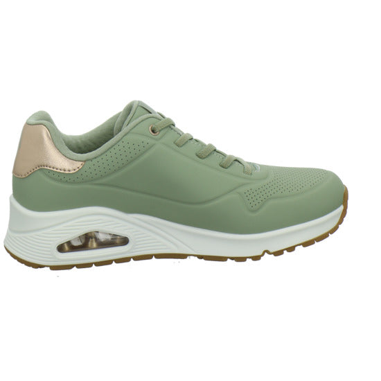 Skechers UNO SHIMMER AWAY Schnürhalbschuhe Hellgrün - 360° Ansicht