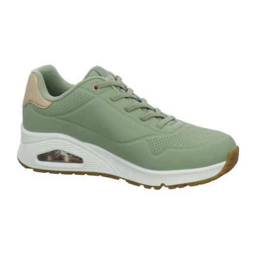 Skechers UNO SHIMMER AWAY Schnürhalbschuhe Hellgrün - 360° Ansicht