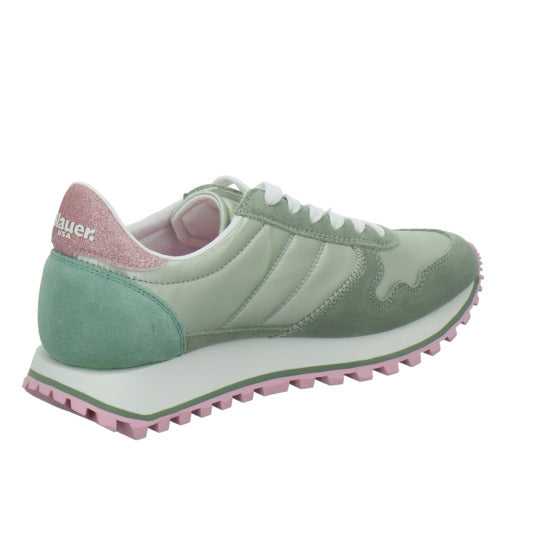 Blauer Schnürhalbschuhe Hellgrün - 360° Ansicht