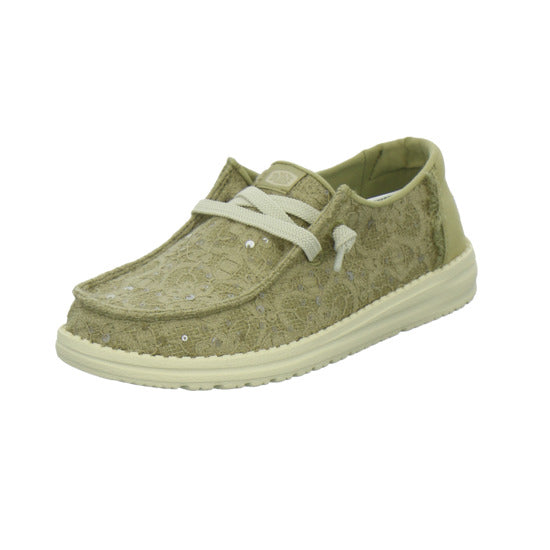 Hey Dude Sneaker Damen Wendy Sequin Lace Hellgrün