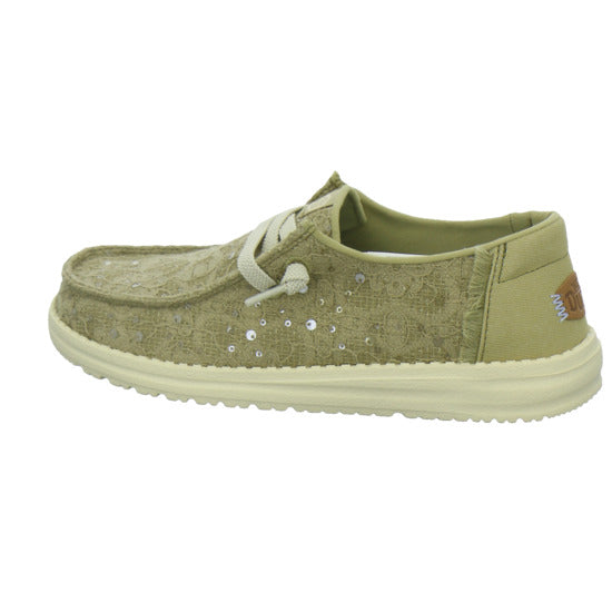 Hey Dude Sneaker Damen Wendy Sequin Lace Hellgrün