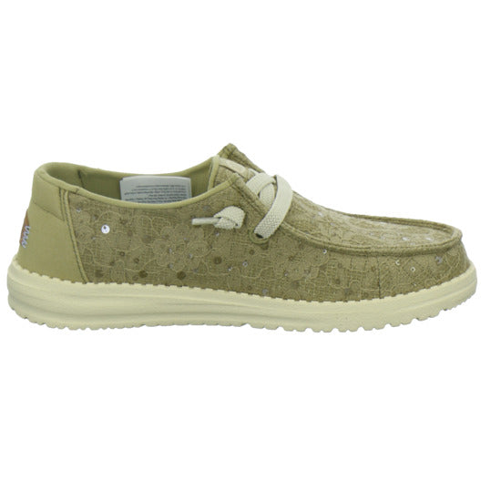 Hey Dude Sneaker Damen Wendy Sequin Lace Hellgrün