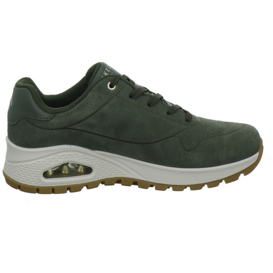Skechers Uno Schnürhalbschuhe oliv - 360° Ansicht