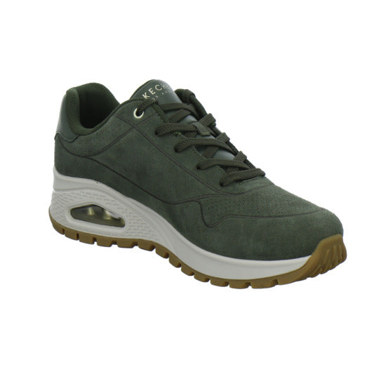 Skechers Uno Schnürhalbschuhe oliv - 360° Ansicht