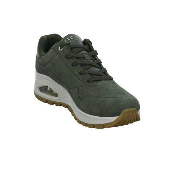 Skechers Uno Schnürhalbschuhe oliv - 360° Ansicht