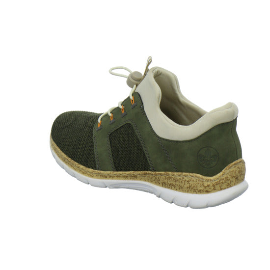 Rieker Schnürhalbschuhe oliv - 360° Ansicht
