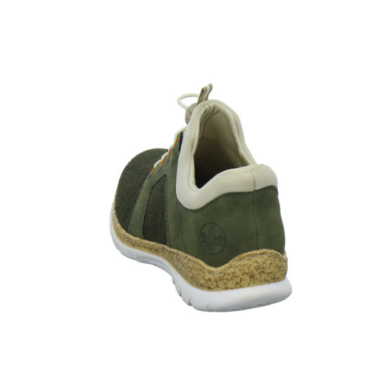 Rieker Schnürhalbschuhe oliv - 360° Ansicht