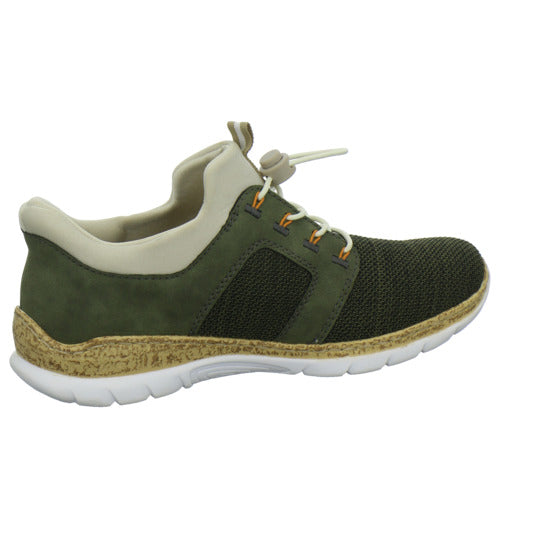 Rieker Schnürhalbschuhe oliv - 360° Ansicht
