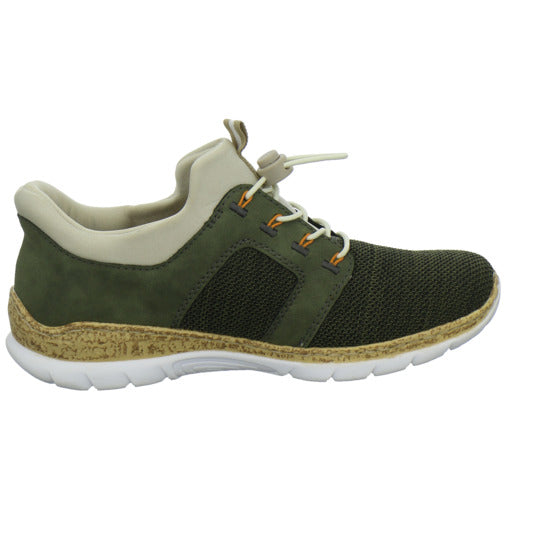 Rieker Schnürhalbschuhe oliv - 360° Ansicht