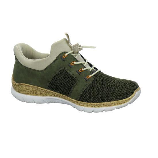 Rieker Schnürhalbschuhe oliv - 360° Ansicht