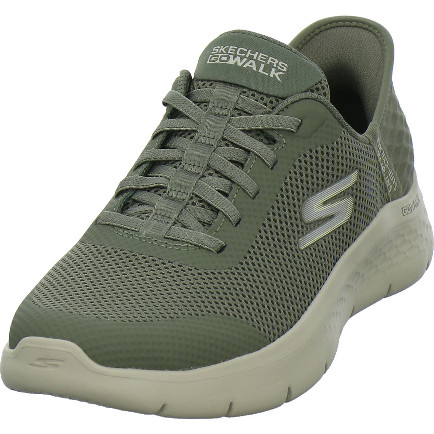 Skechers Slip Ins Schnürhalbschuhe oliv