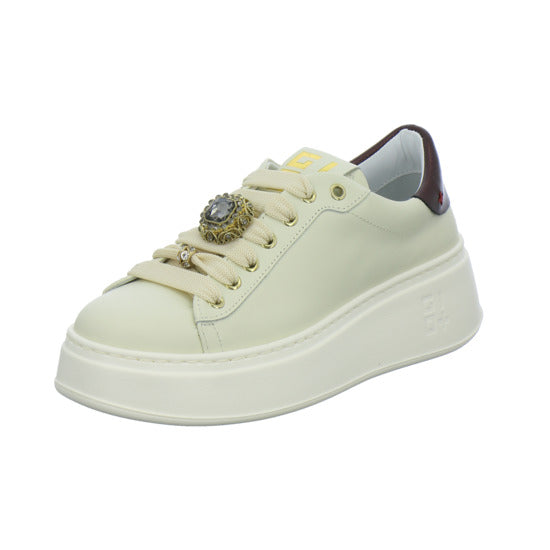 GIO+ Schnürhalbschuhe Beige - 360° Ansicht