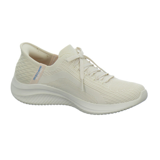 Skechers SLIP INS ULTRA FLEX Schnürhalbschuhe Beige - 360° Ansicht