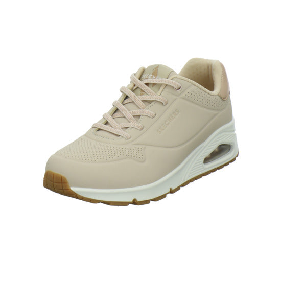 Skechers UNO SHIMMER AWAY Schnürhalbschuhe Beige - 360° Ansicht