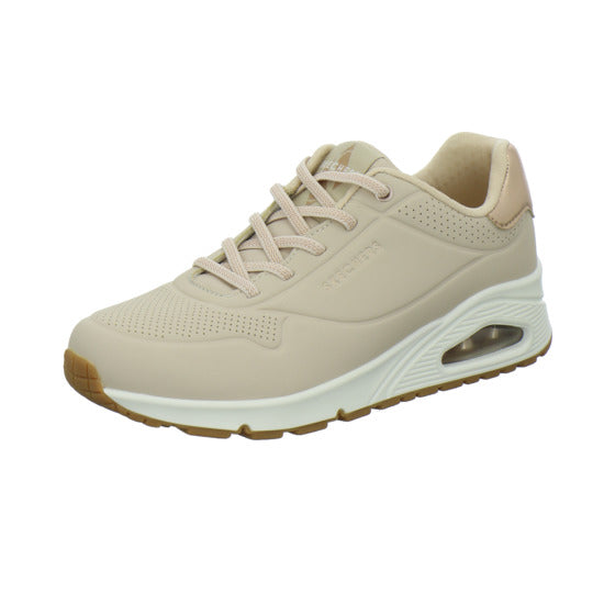 Skechers UNO SHIMMER AWAY Schnürhalbschuhe Beige - 360° Ansicht
