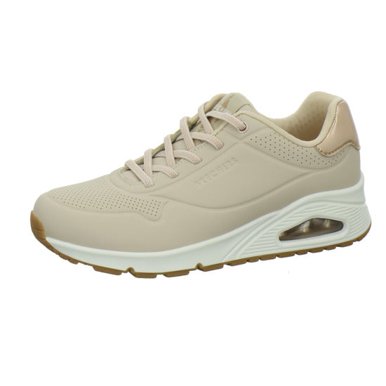 Skechers UNO SHIMMER AWAY Schnürhalbschuhe Beige - 360° Ansicht