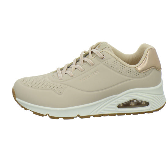 Skechers UNO SHIMMER AWAY Schnürhalbschuhe Beige - 360° Ansicht