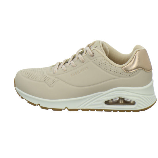 Skechers UNO SHIMMER AWAY Schnürhalbschuhe Beige - 360° Ansicht